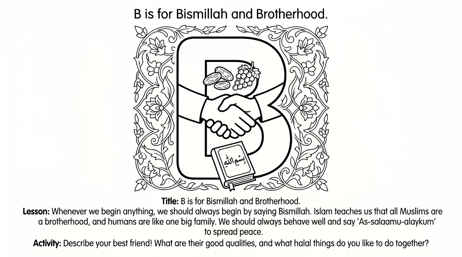 Islamic Alphabet Coloring Book for Kids: Printable A to Z Activity Pages - Image 4