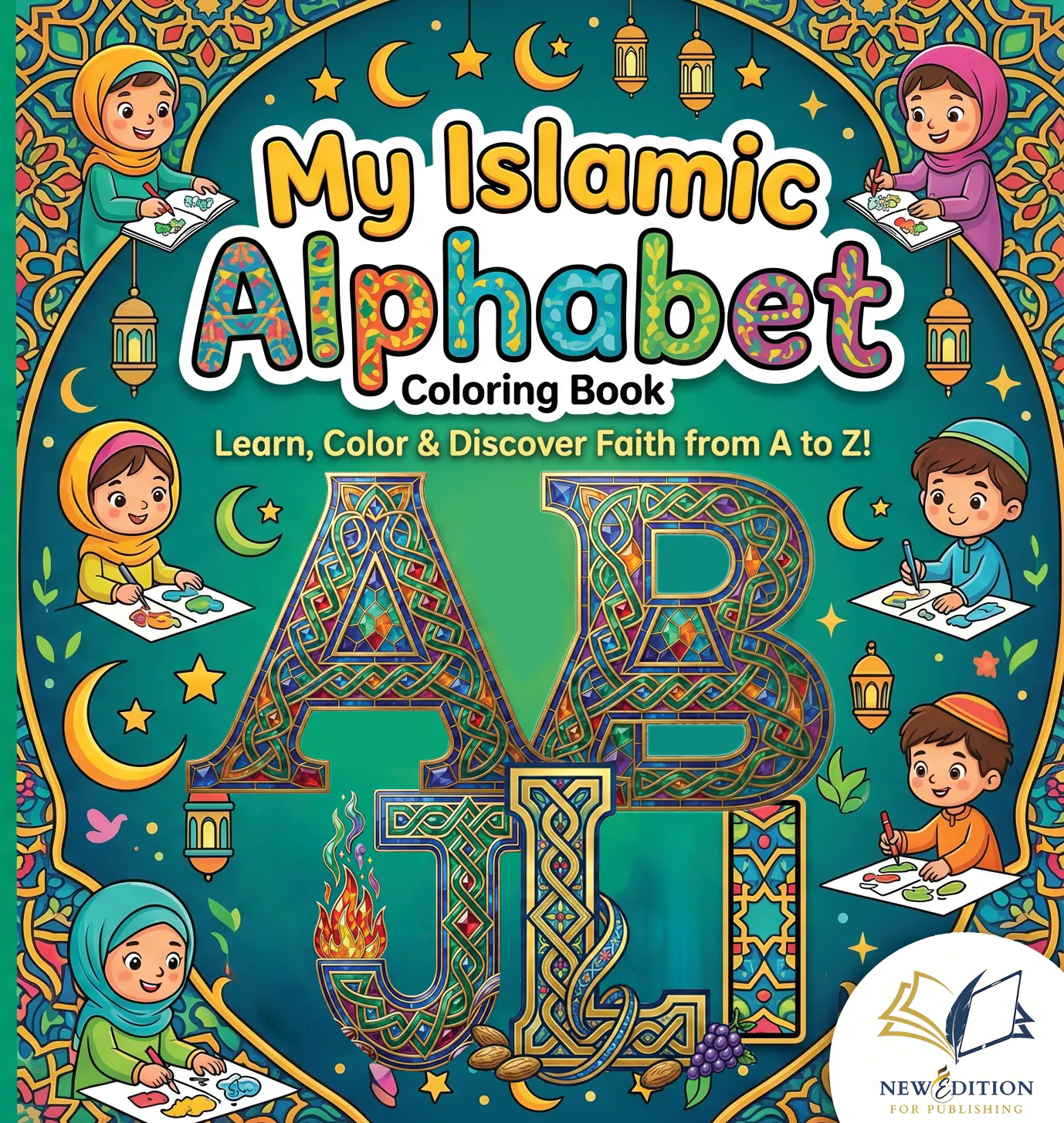 islamic alphabet coloring book
